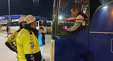 Bursa'da otobüslere bayram denetimi