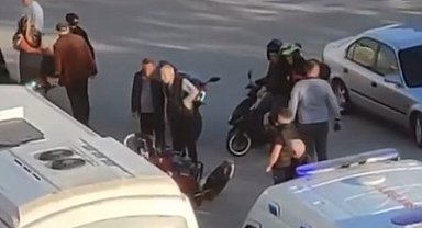 Çankırı'da devrilen motosikletteki şahıs yaralandı