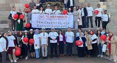 Çankırı'da kanser farkındalığı etkinliği düzenlendi