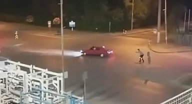 Dakikalarca böyle drift attı