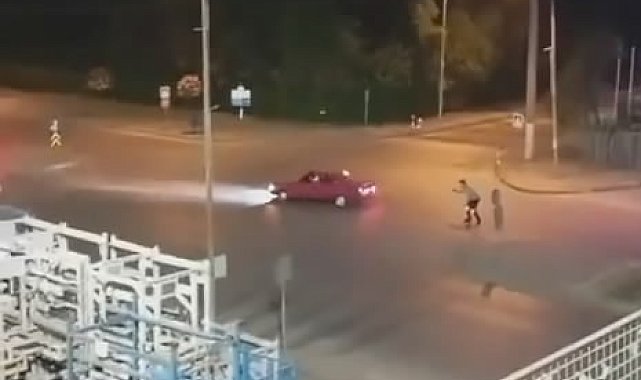 Dakikalarca drift atmıştı, polisten kaçamadı