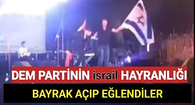 DEM Partili belediye Van'da İsrail bayrağı açıp tepindi