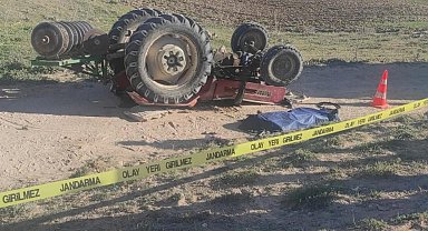 Devrilen traktörün altına kalan şahıs hayatını kaybetti