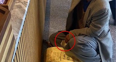 Diyarbakır'da kafede hasılatını tüm yapan dilenci kamerada