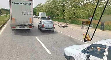 Duble yolda motosiklet ile tır çarpıştı: 1 ölü