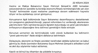 Hazine ve Maliye Bakanlığı "locals" kelimesi ile ilgili açıklamada bulundu