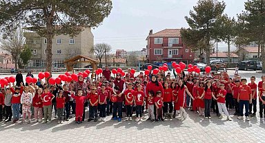 Hisarcık Cumhuriyet İlkokulunda "Otizme Kırmızı Işık Yak" etkinliği