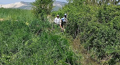 Hisarcık Hamamköy'de imece usulü sulama kanalı temizliği