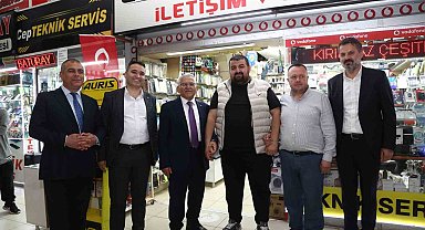 Hunat Çarşısı esnafını ziyaret eden Büyükkılıç'tan birlik, beraberlik mesajı