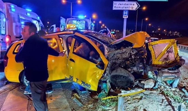 İzmir'deki ticari taksi kazasında ölü sayısı 2'ye yükseldi