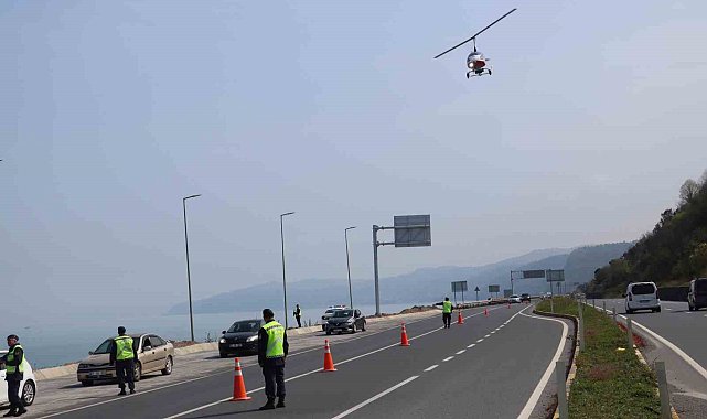 Jandarma'dan helikopter dronlu denetim