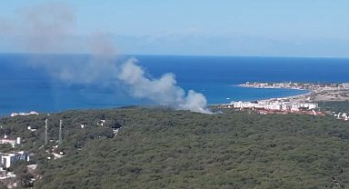 Jandarmanın dron kontrolü orman yangınının büyümesini önledi