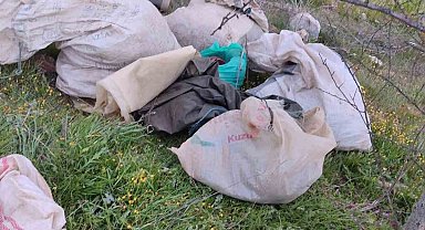 Kaçak avcılar malzemelerini bırakıp kaçtı