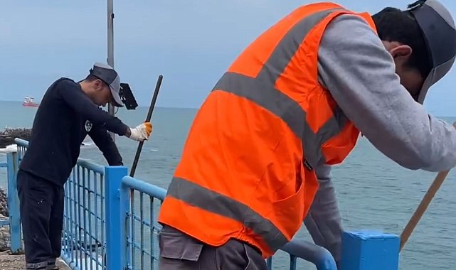 Kapuz Plajı'nda sezon hazırlıkları sürüyor