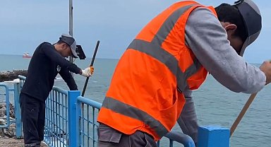 Kapuz Plajı'nda sezon hazırlıkları sürüyor