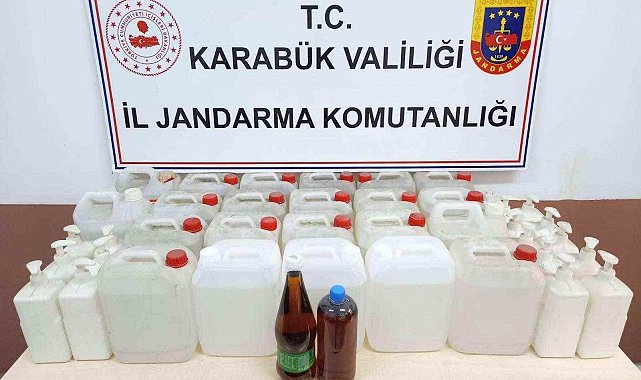 Karabük'te sahte alkol operasyonu