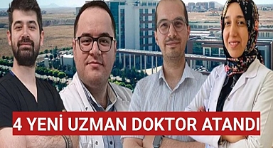 Karaman Araştırma Hastanesine 4 Yeni Uzman Doktor Atandı