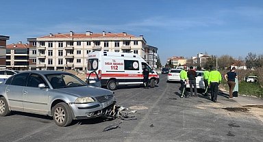 Kaza yapan otomobil elma bahçesine uçtu: 1 yaralı