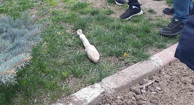 Kazıda anti-tank mermisi bulundu