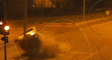 Kırıkkale'deki trafik kazaları kamerada