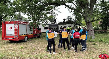 Kırklareli'de otobüs devrildi: Çok sayıda yaralı var