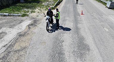 Kırklareli'nde jandarma ekiplerinden bayram öncesi dronlu denetim