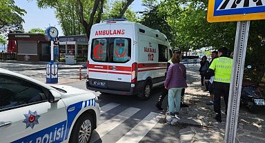 Kontrolden çıkan motosiklet devrildi, sürücüsü yaralandı