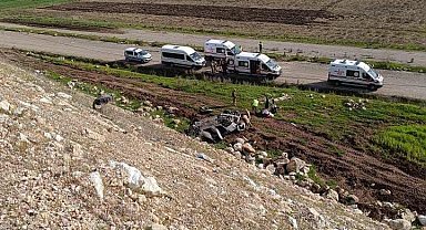 Kontrolden çıkan otomobil şarampole yuvarlandı: 1 yaralı