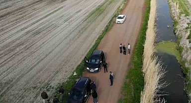 Köpek dövüştürücüleri önce dron ile sonra da kovalamacayla yakalandı