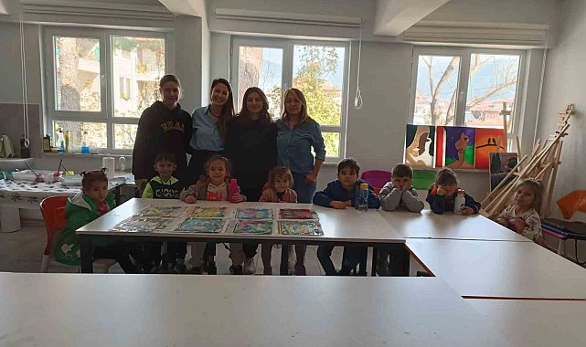 Köyceğizli minikler ebru çalışmasına katıldı