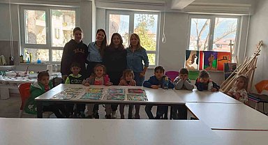 Köyceğizli minikler ebru çalışmasına katıldı