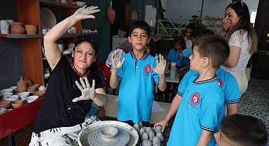 Küçük öğrenciler, unutulmaya yüz tutan geleneksel el sanatlarıyla tanıştı