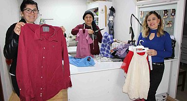 Kullanılmayan kıyafetleri çocuk elbiselerine dönüştürdü, şimdi Amasya'ya örnek oldu