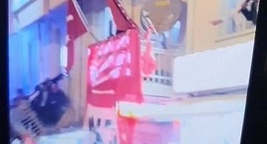 Kutlama yapılan CHP balkonunun çökme anı ortaya çıktı