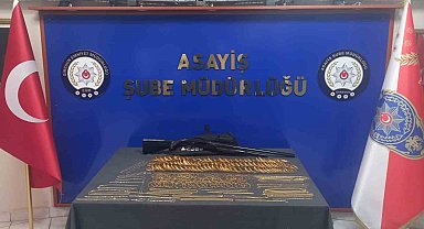 Kuyumcu soygununda çalınan 4.5 kilo altınla olayda kullanılan pompalı tüfek ele geçirildi