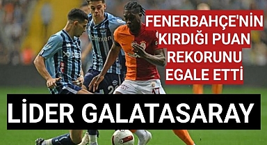 Lider Galatasaray,Fenerbahçe'nin Kırdığı Puan Rekorunu Egale Etti