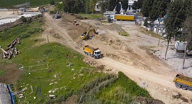 Lojistik Merkezi için yol yapım çalışmaları sürüyor