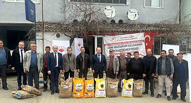 Malkara'da yerli ayçiçeği tohumu dağıtımı