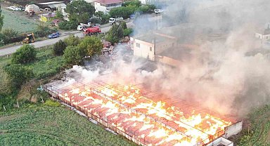 Manisa'da 160 ton kozalak kül oldu