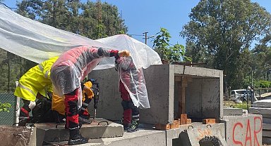 Marmaris'te gerçeği aratmayacak tatbikat
