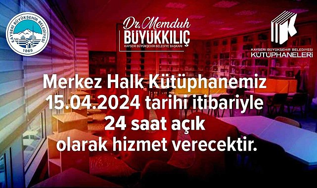 Merkez Halk Kütüphanesi 724 Kütüphane oldu