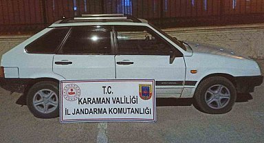 Mersin'den çalınan otomobil Karaman'da bulundu