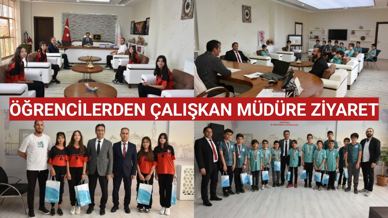 Öğrencilerden Çalışkan Müdüre Ziyaret