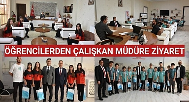 Öğrencilerden Çalışkan Müdüre Ziyaret