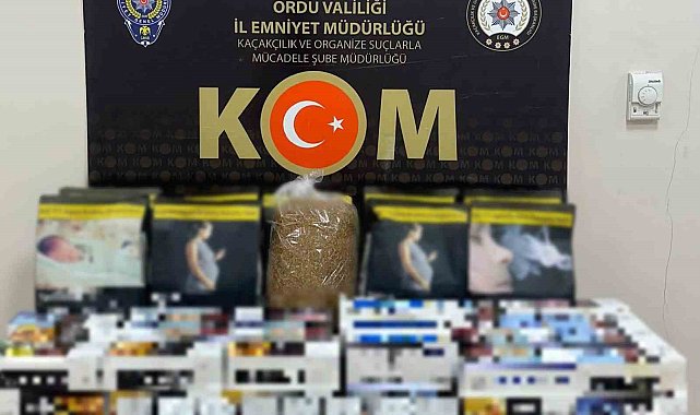Ordu'da kaçak tütün mamulleri operasyonu