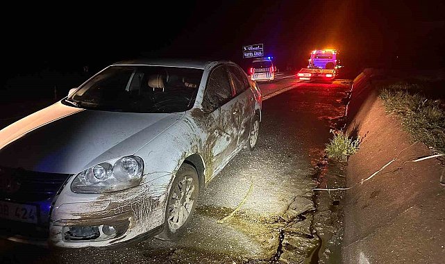 Otomobil şarampole girdi: 2 yaralı