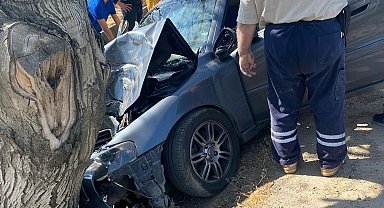 Otomobil sulama kanalına düştü: 2 yaralı