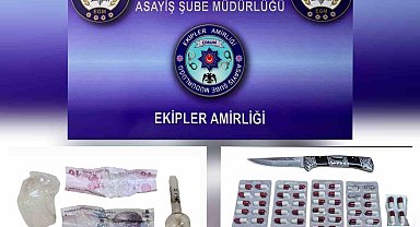 Polis denetiminde silah ve uyuşturucu madde ele geçirildi