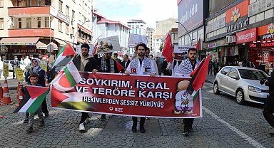 Rize'de hekimlerden Gazze için sessiz yürüyüş
