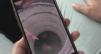 Rögara düşen köpeği böyle kurtardı...O anları anlattı